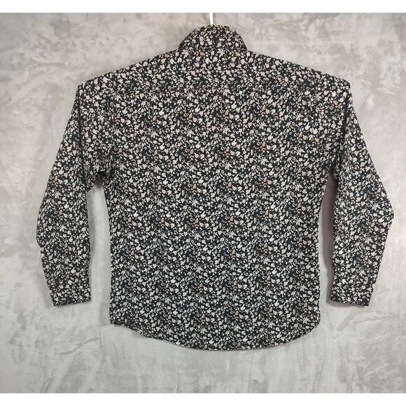 Daniel K. Men's Long Sleeve Tailored-Fit Ditsy Floral Print Button-Up Shirt Lrg - Picture 9 of 10